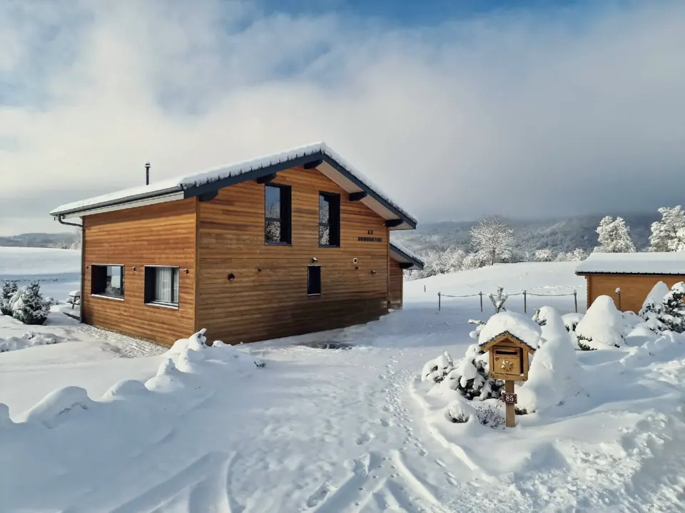 The chalet under snow