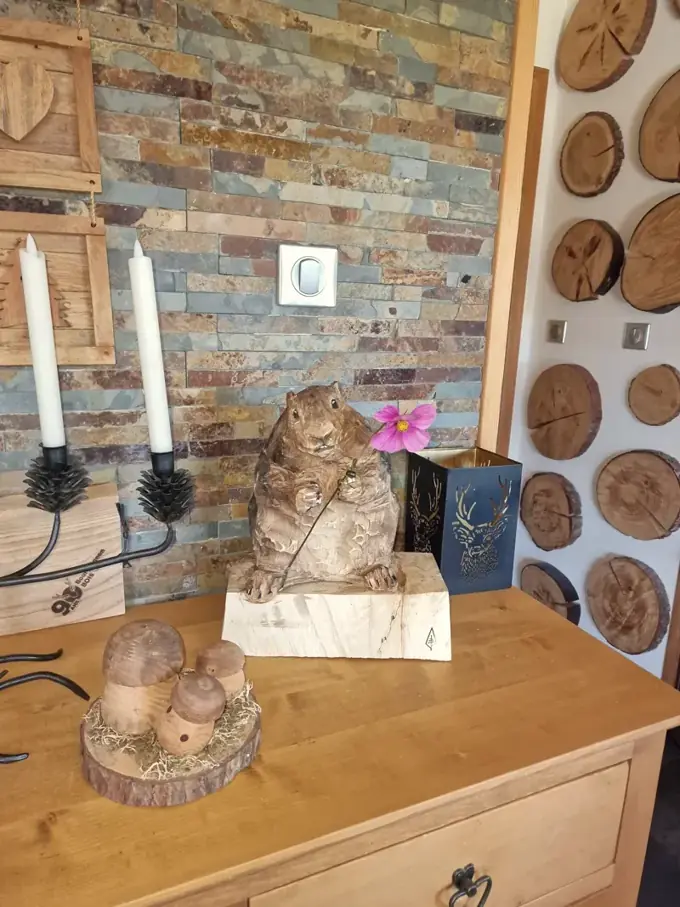 Carved marmot